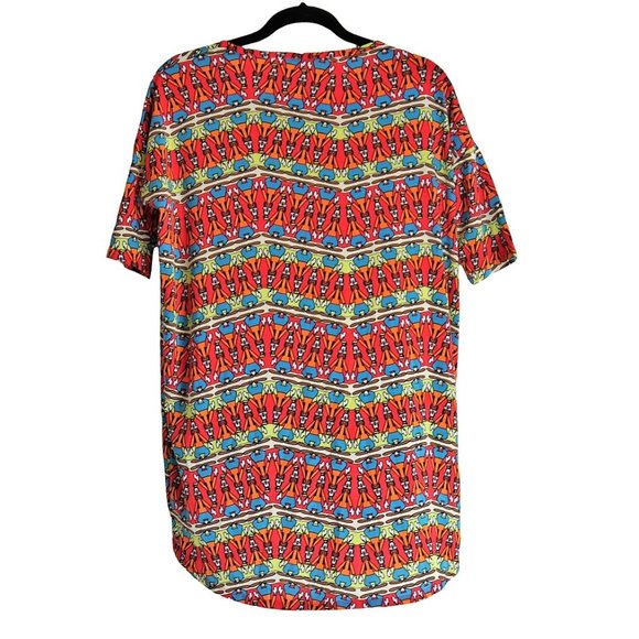 LulaRoe Disney IRMA Red Sz XS Goofy Anthropomorphic Dog Tunic Top New High Low - Picture 4 of 9